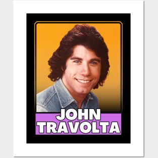 John travolta (retro) Posters and Art